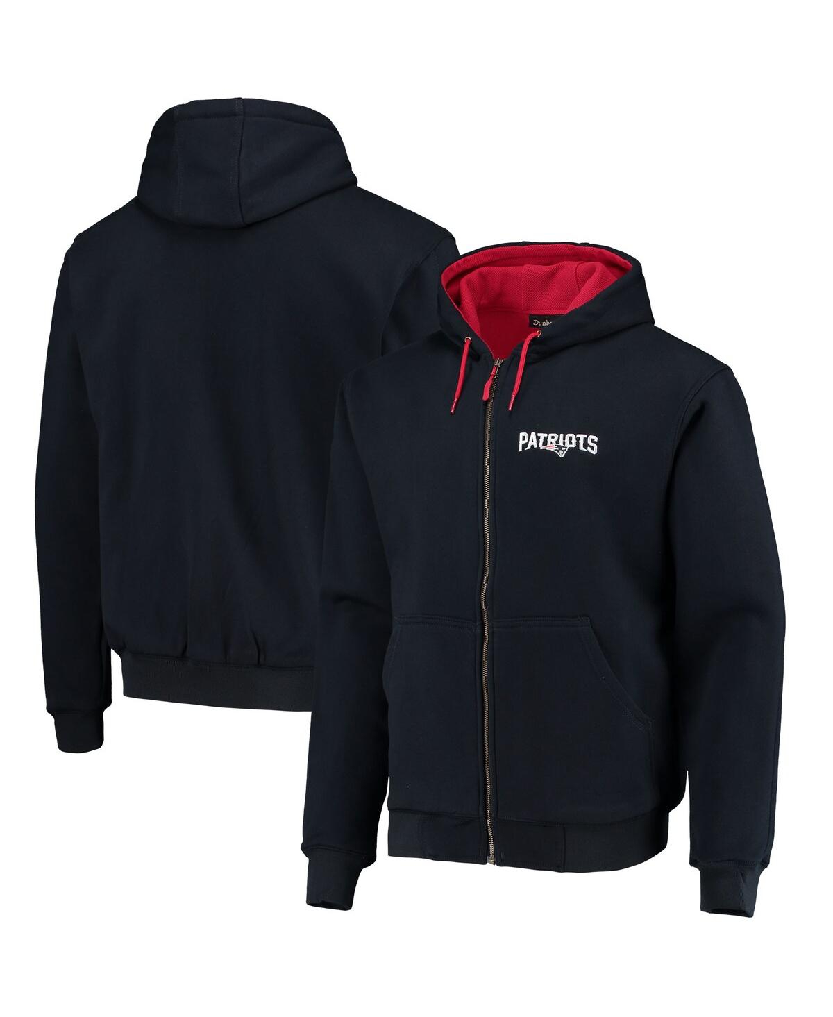 Shop Dunbrooke Men's  Navy New England Patriots Craftsman Thermal-lined Full-zip Hoodie