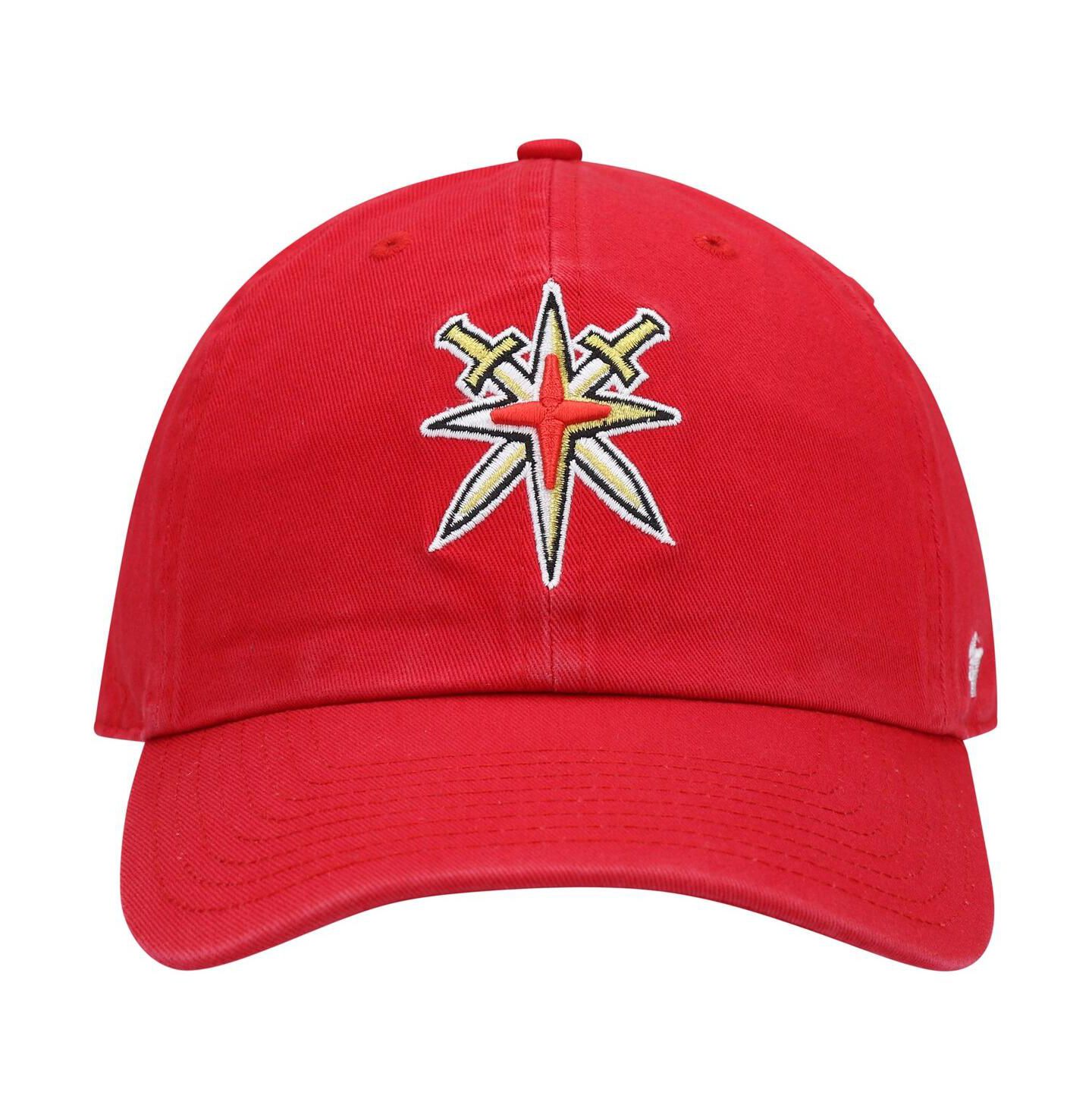Мужская кепка '47 Brand Red Vegas Golden Knights Clean Up Adjustable Hat — фото 3