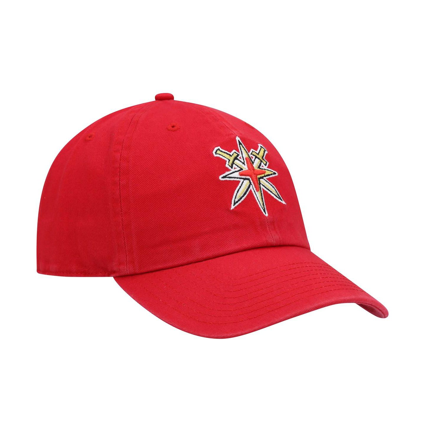 Мужская кепка '47 Brand Red Vegas Golden Knights Clean Up Adjustable Hat — фото 4
