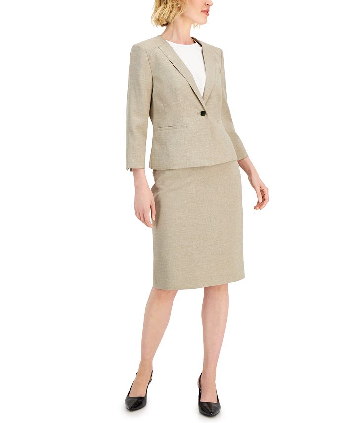 Le Suit Women's 3/4-Sleeve Midi Skirt Suit, Regular and Petite Sizes &  Reviews - Wear to Work - Petites - Macy's
