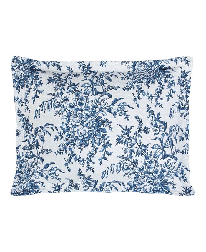 Laura Ashley Bedford Cotton Reversible 3 Piece Quilt Set, King Macy's