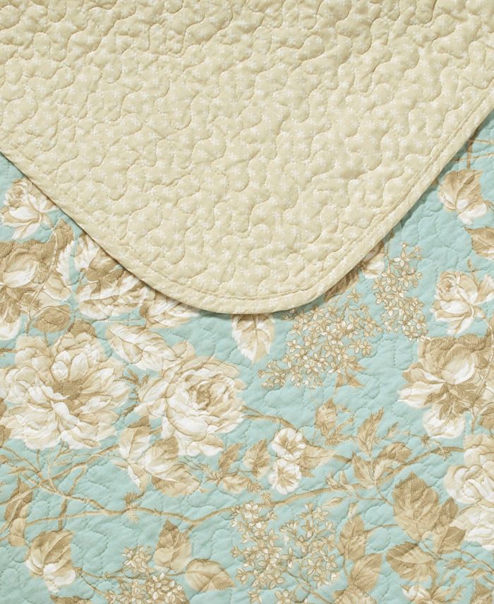 Laura Ashley Brompton Cotton Reversible 3 Piece Quilt Set, King Macy's