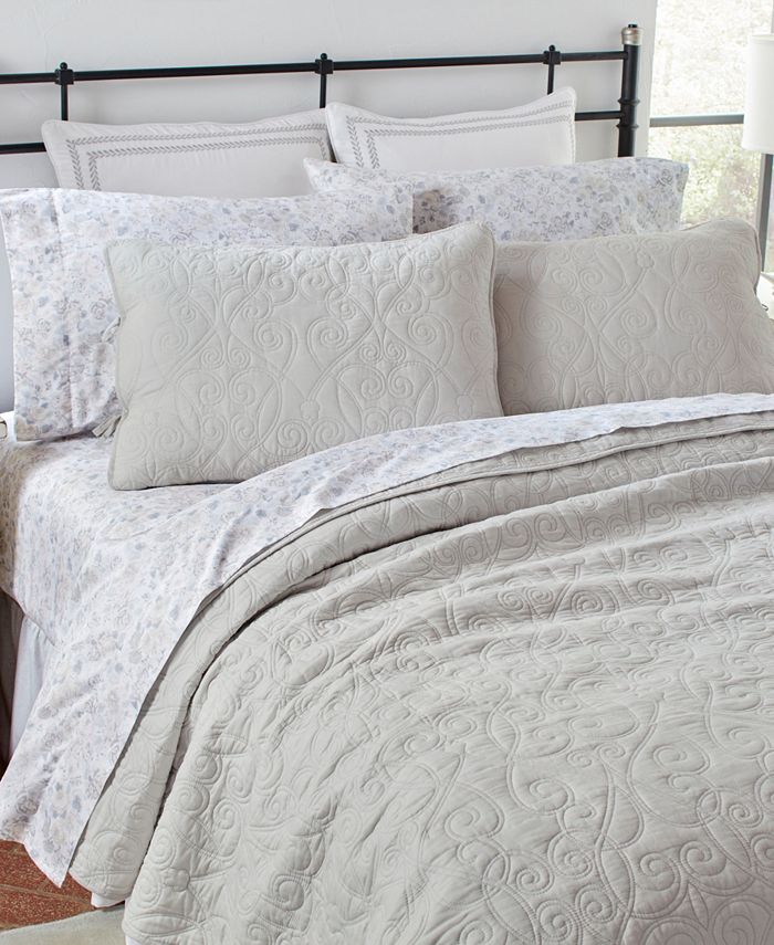 Laura Ashley Felicity Cotton Reversible 2 Piece Quilt Set, Twin Macy's