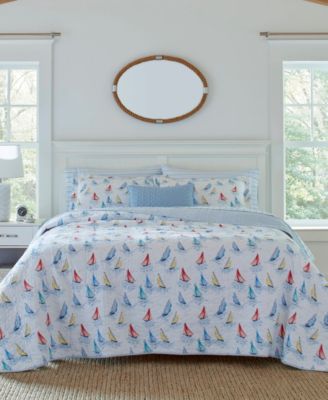 Laura Ashley - Ahoy Bright Blue Quilt Set, King
