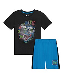 Big Boys Jersey T-shirt and Pants Pajama Set, 2 Piece