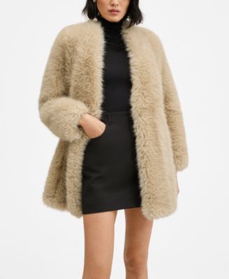 Macy's inc faux fur shops coat