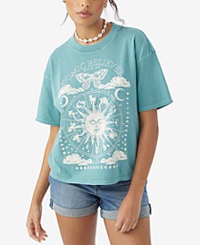 Juniors' Keepin It Cosmic Graphic T-Shirt