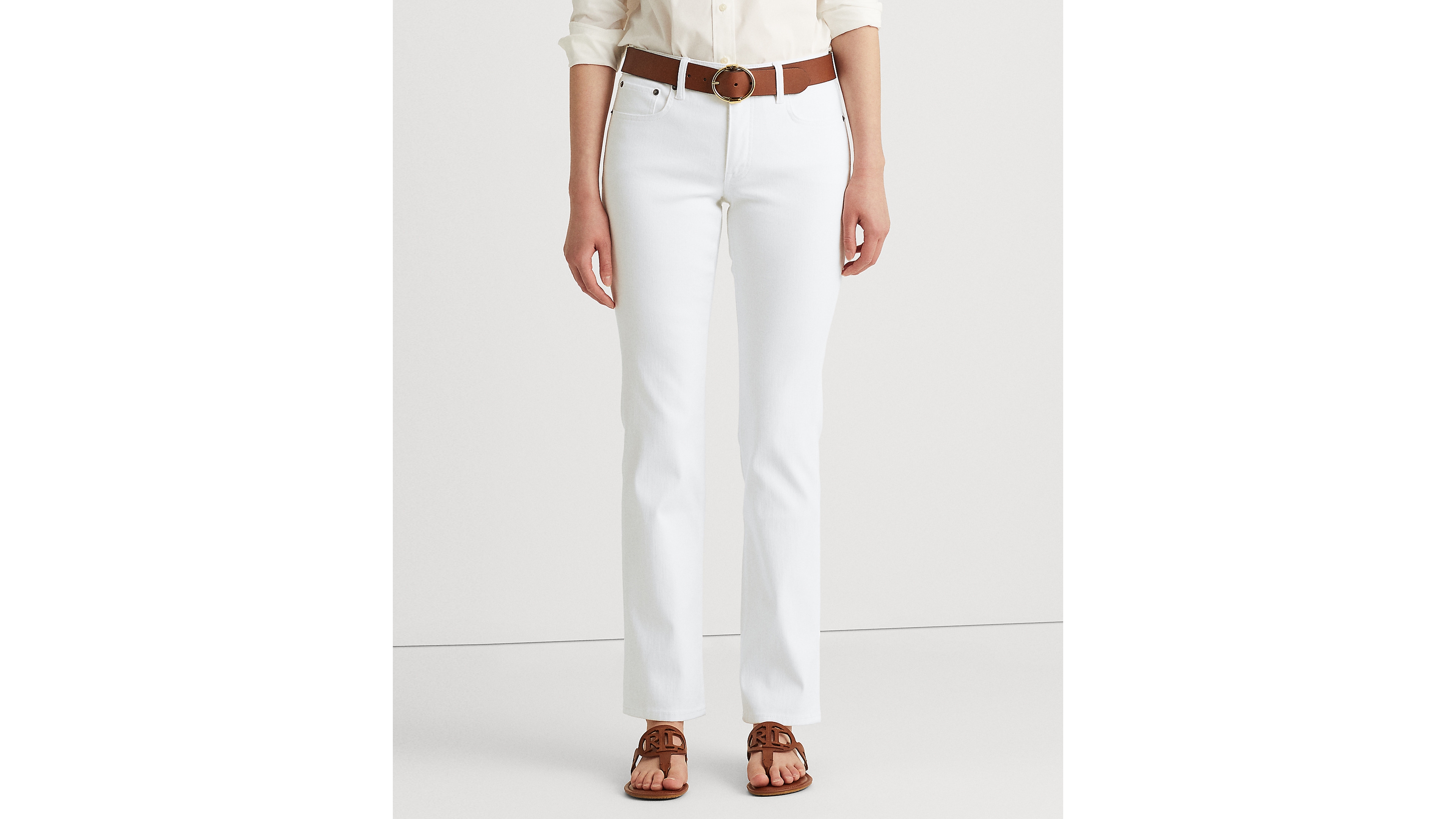 Lauren Ralph Lauren Petite Mid-Rise Straight Jean, Petite & Petite Short Lengths