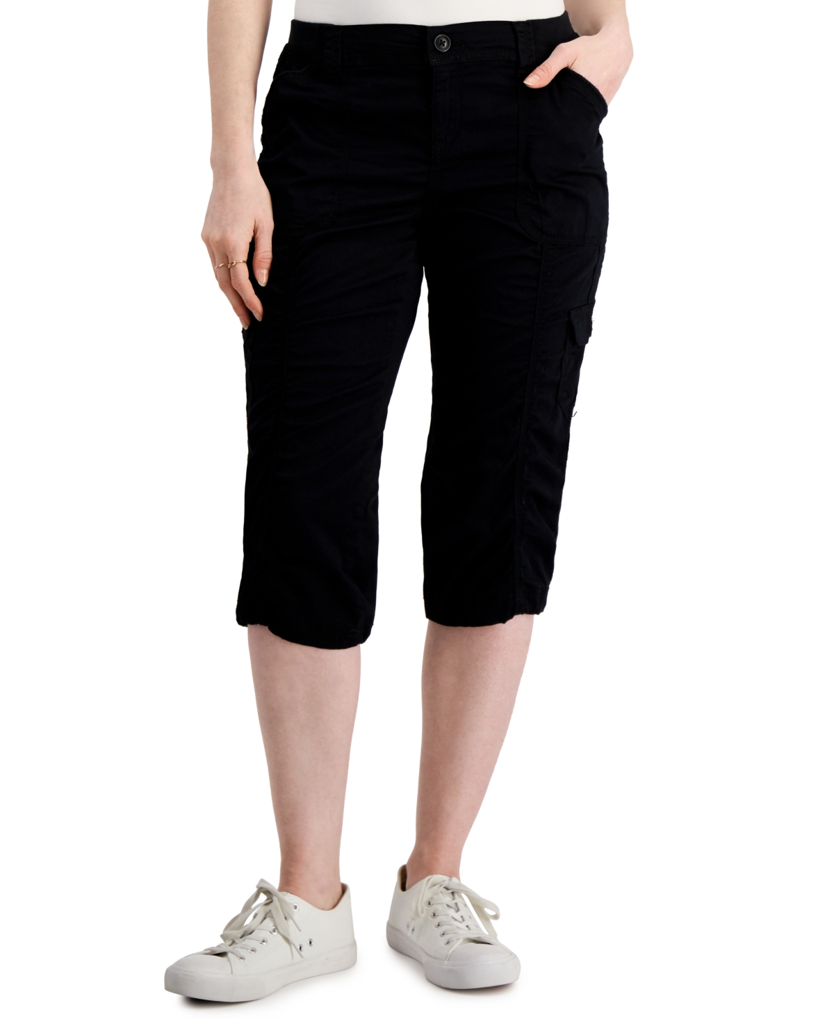 Style & Co Women's Cargo Capri Pants, Created For Macy's In Tango Red