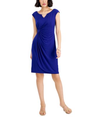 Connected - Petite Cap Sleeve Side Tab Dress