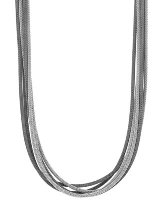 Macy's - Multi-Strand Mesh 16-1/2" Statement Necklace in Sterling Silver