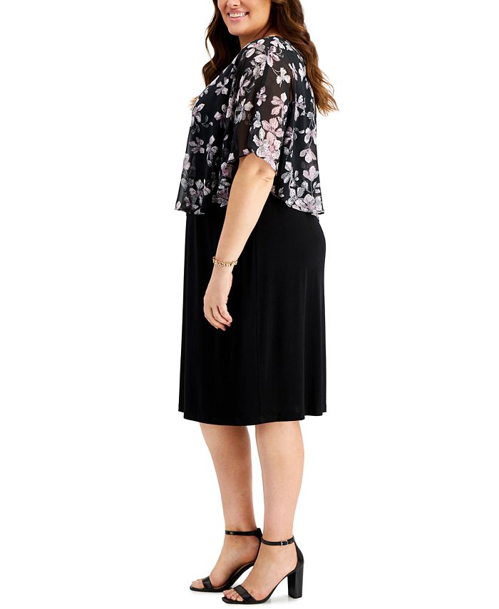 Connected Plus Size Popover Sheath Dress - Macy's