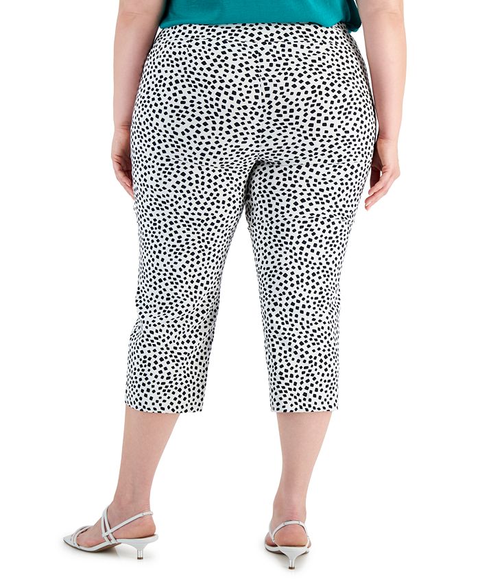 Alfani Plus Size Tummy-Control Capri Pants, Created for Macy's ...