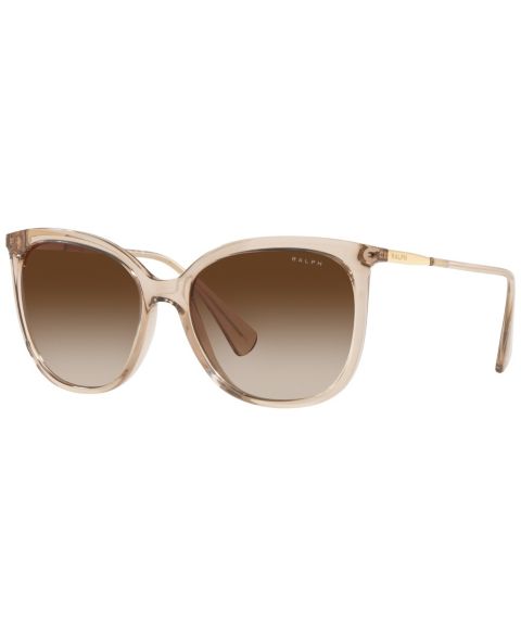 Женские солнцезащитные очки Ralph by Ralph Lauren Sunglasses, RA5248 56, цвет: Блестящий прозрачный коричневый