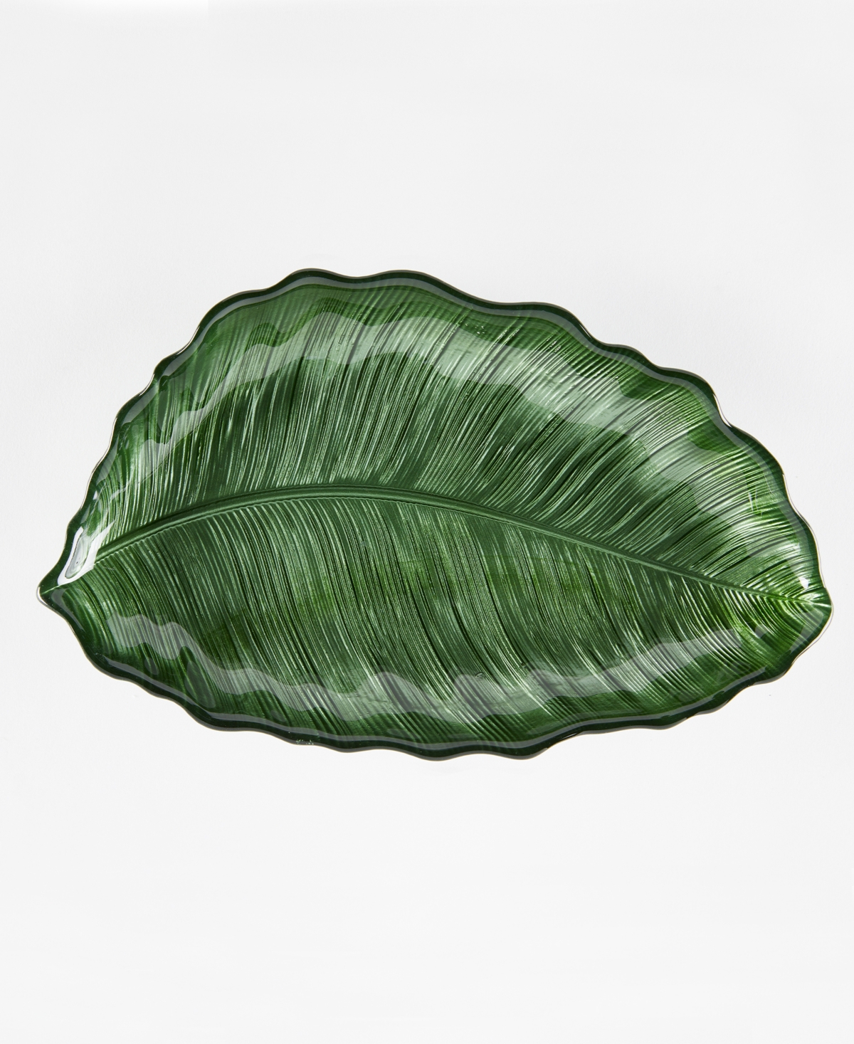 Tropical Palm Plate, Set of 2 - Green