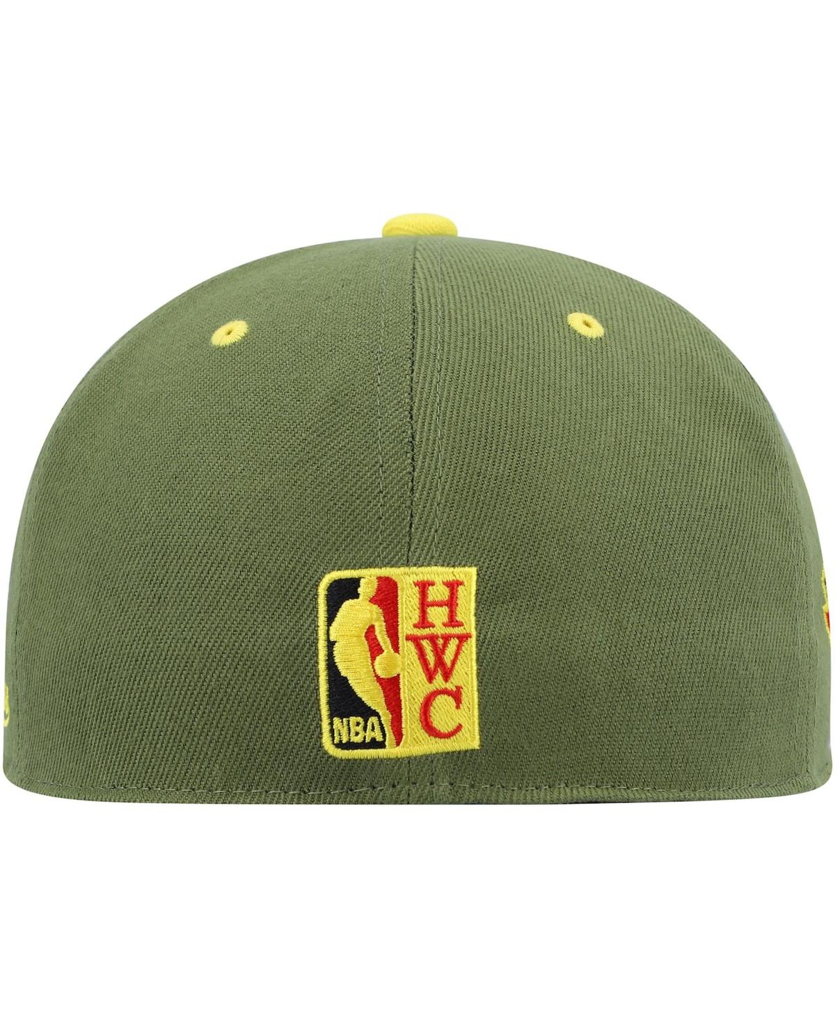 Men's Mitchell & Ness x LidsNew Jersey Nets Dusty Nba Draft Hardwood Classics Fitted Hat - Olive