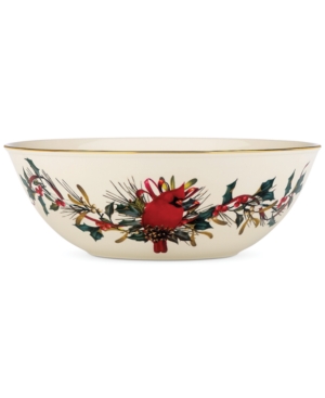 Shop Lenox Winter Greetings Serving Bowl, 72 Oz. In No Color