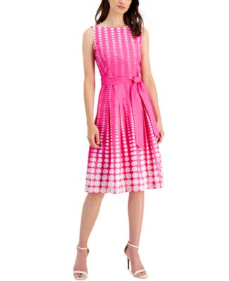 Anne klein polka dot fit & flare dress shop