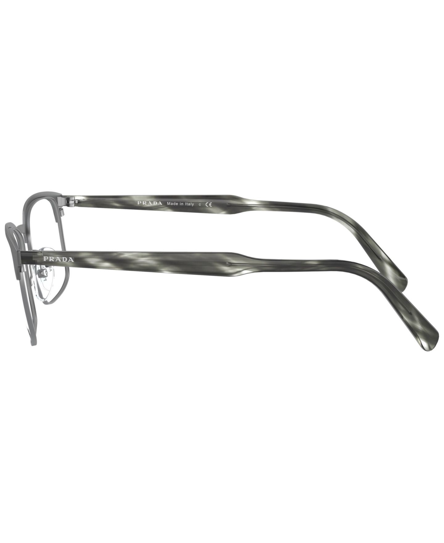Мужские очки PRADA PR 54WV Rectangle Eyeglasses, цвет: Графитовый — фото 3