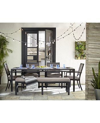 Outdoor Aluminum 6 Pc Dining Set, Outdoor Dining Table Sets For 6
