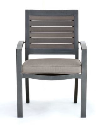 Agio - Marlough II Outdoor Aluminum 8-Pc. Dining Set (62" Square Dining Table, 6 Dining Chairs and 1 Dining Bench) with Sunbrella&reg; Cushions