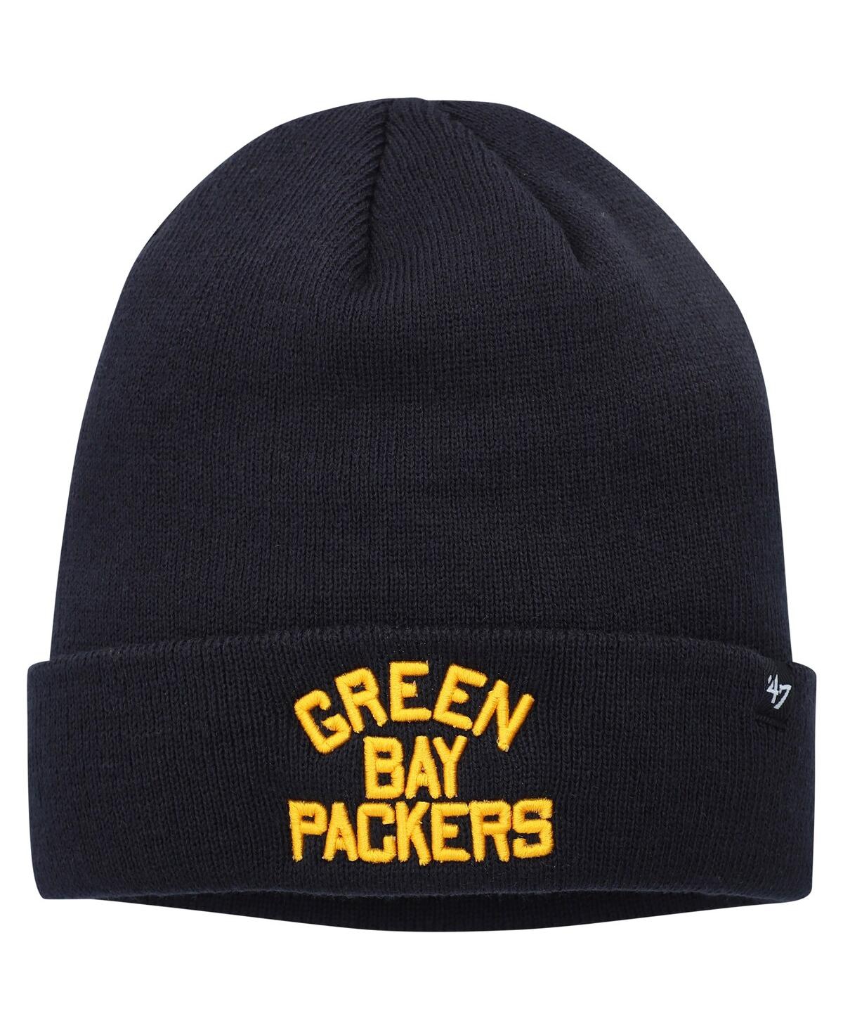 47 Brand Men's Navy Green Bay Packers Legacy Cuffed Knit Hat