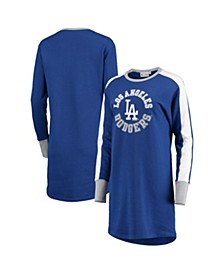 Women's Royal Los Angeles Dodgers Hurry Up Offense Long Sleeve Dress