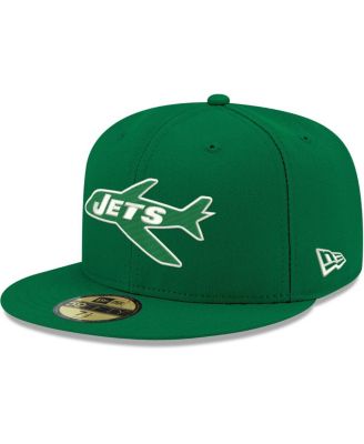 Men's Kelly Green New York Jets Omaha Throwback 59FIFTY Fitted Hat