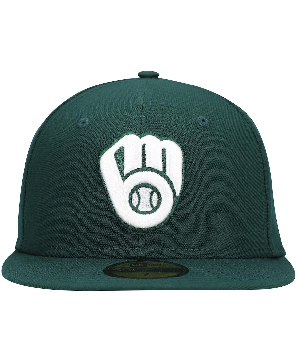 Men's Milwaukee Brewers Logo White 59FIFTY Fitted Hat