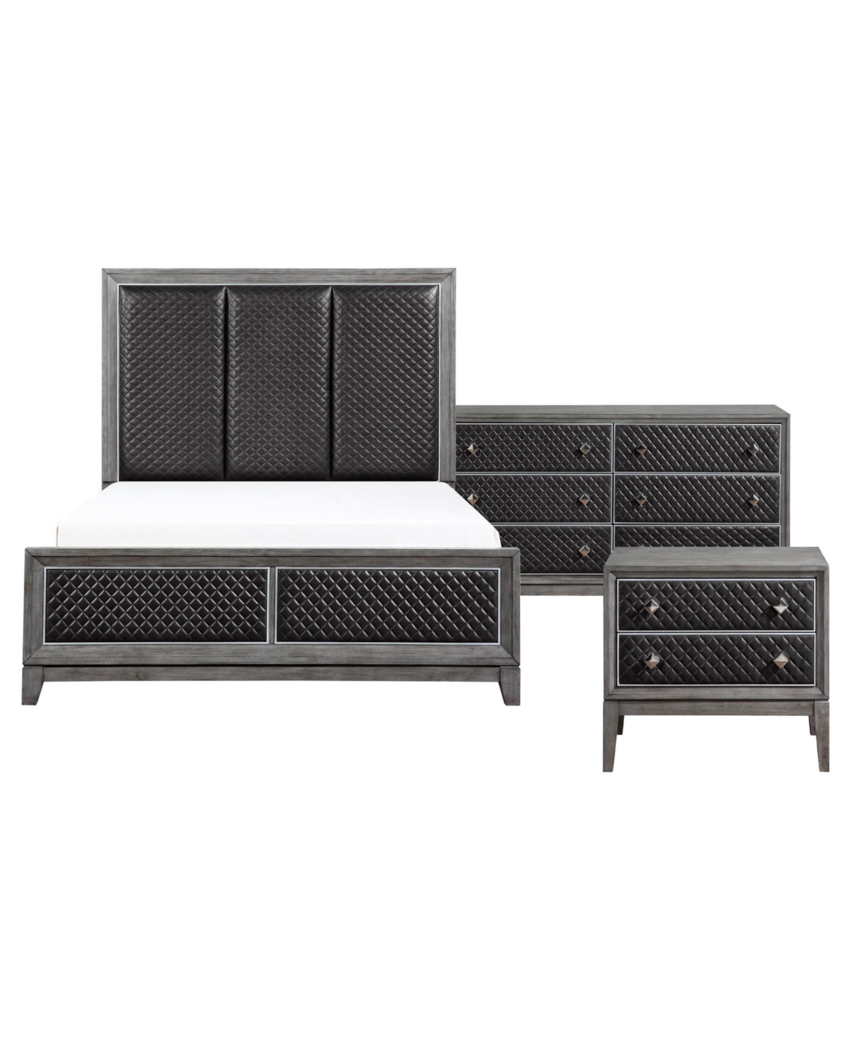 Homelegance Meredith 3pc Bedroom Set (california King Bed, Dresser & Nightstand)