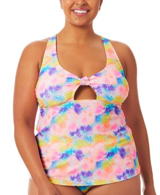 Tankini Swimwear Tie Dye Tankini Top MSRP $40 California Waves