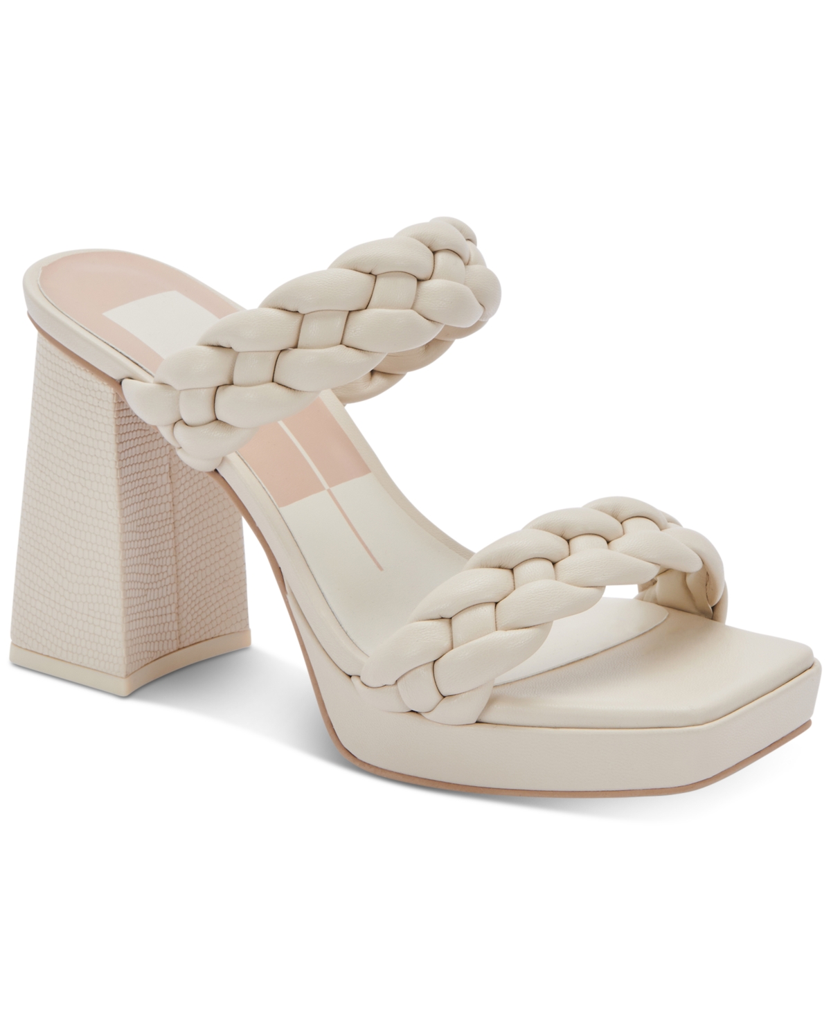 Dolce Vita Ashby Womens Faux Leather Open Toe Platform Sandals In Ivory Stella