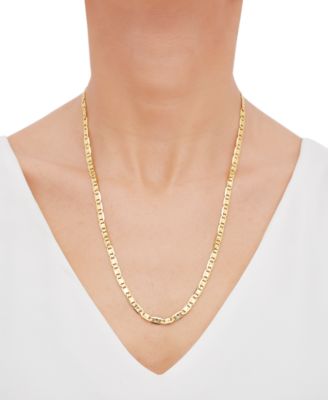 Valentina Link 22 Chain Necklace in 14k Gold-Plated Sterling Silver or Sterling Silver