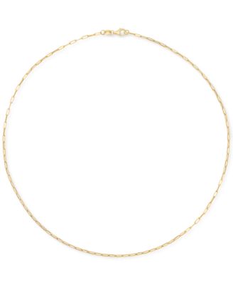 Paperclip Link 20" Chain Necklace in 14k Gold