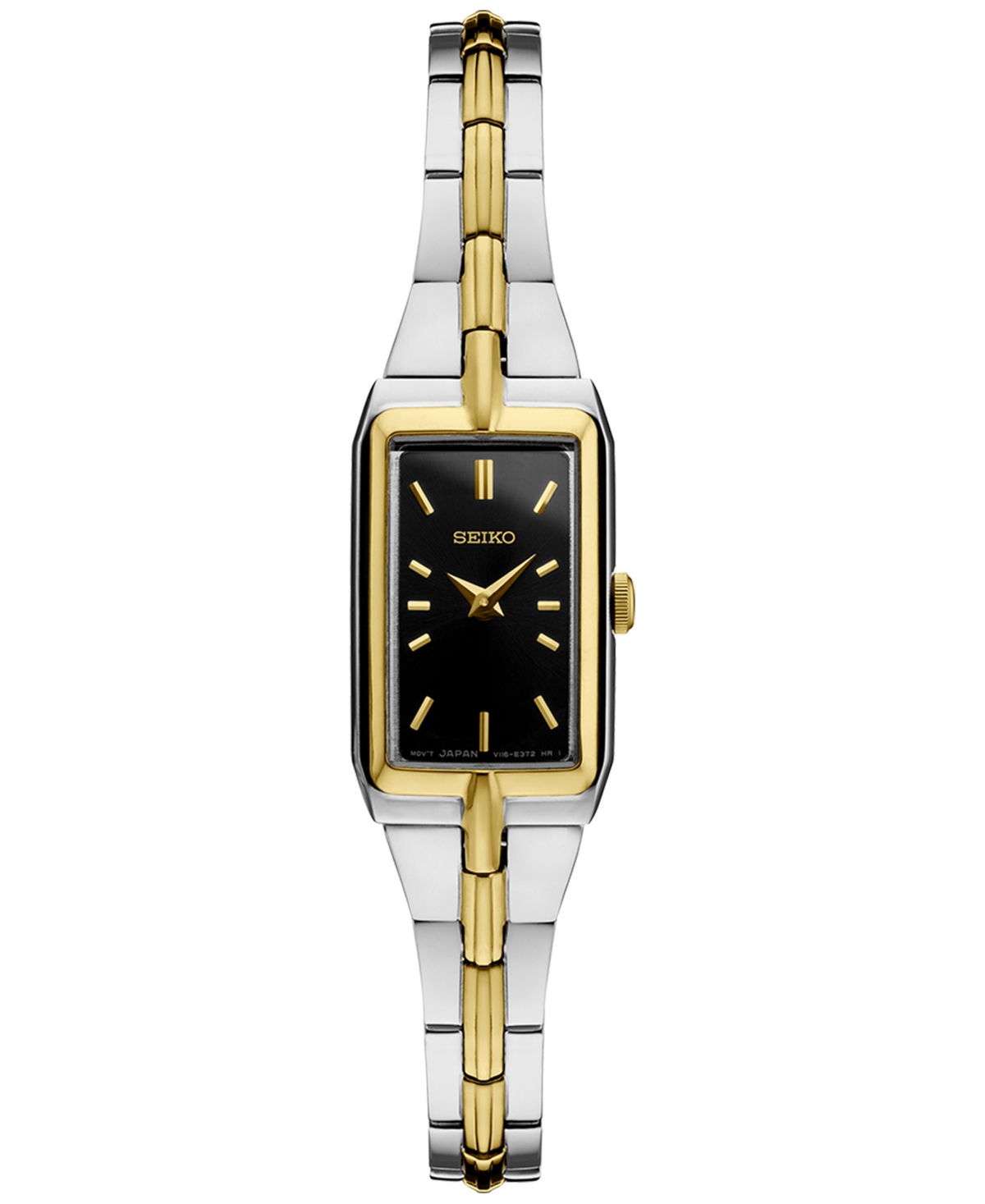 Women's Essential Two Tone Stainless Steel Bracelet Watch 15mm - Black
