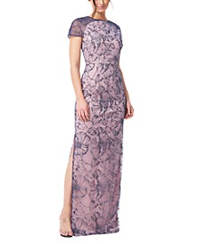 Winne Embroidered Evening Gown