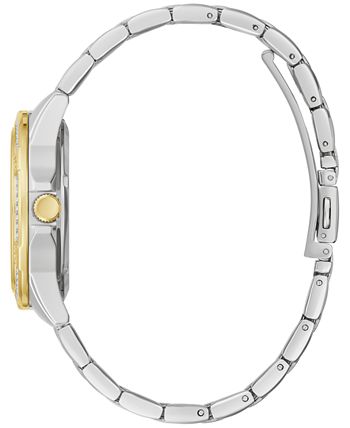 Caravelle Women's Two Tone Stainless Steel Bracelet Watch 36mm - Macy's