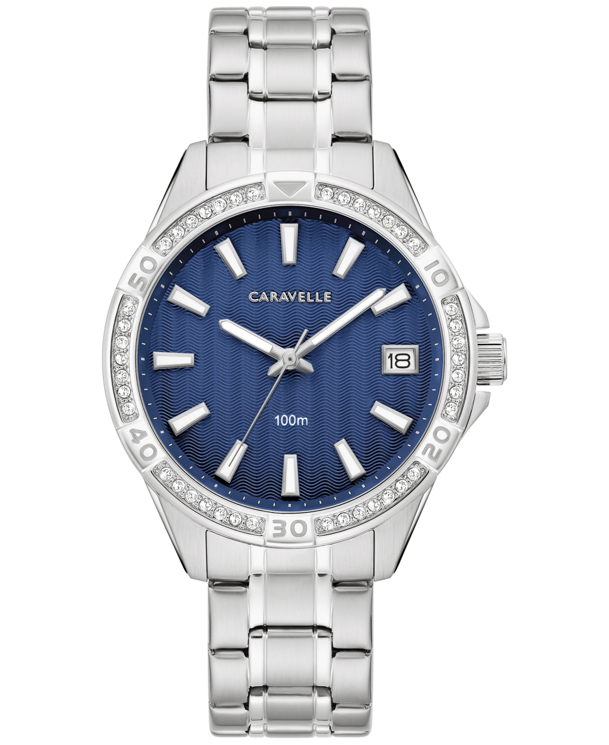 Shop Caravelle Designed By Bulova Women's Stainless Steel Bracelet Watch 36mm In Silver-tone