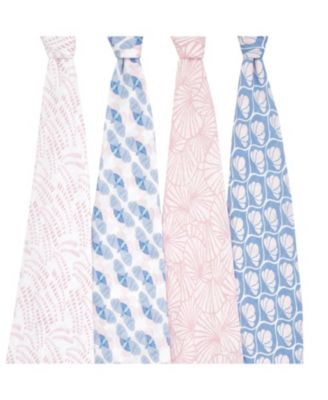 Baby Girls Deco Swaddle Blankets, Pack of 4
