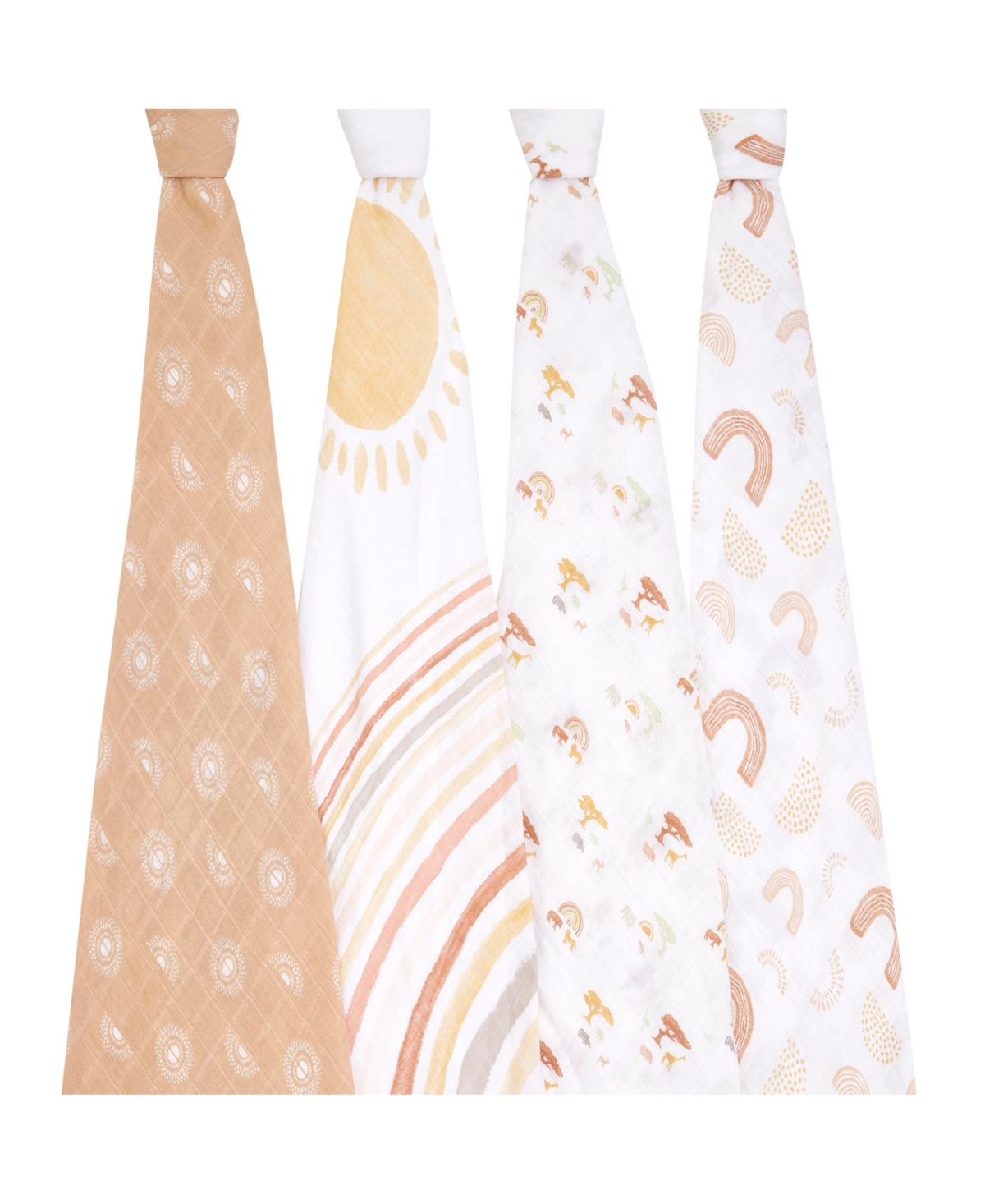 Aden By Aden + Anais Baby Girls Keep Rising Swaddle Blankets, Pack Of 4 In Multi