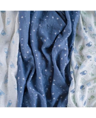 Baby Boys Printed Swaddle Blankets, Pack of 4