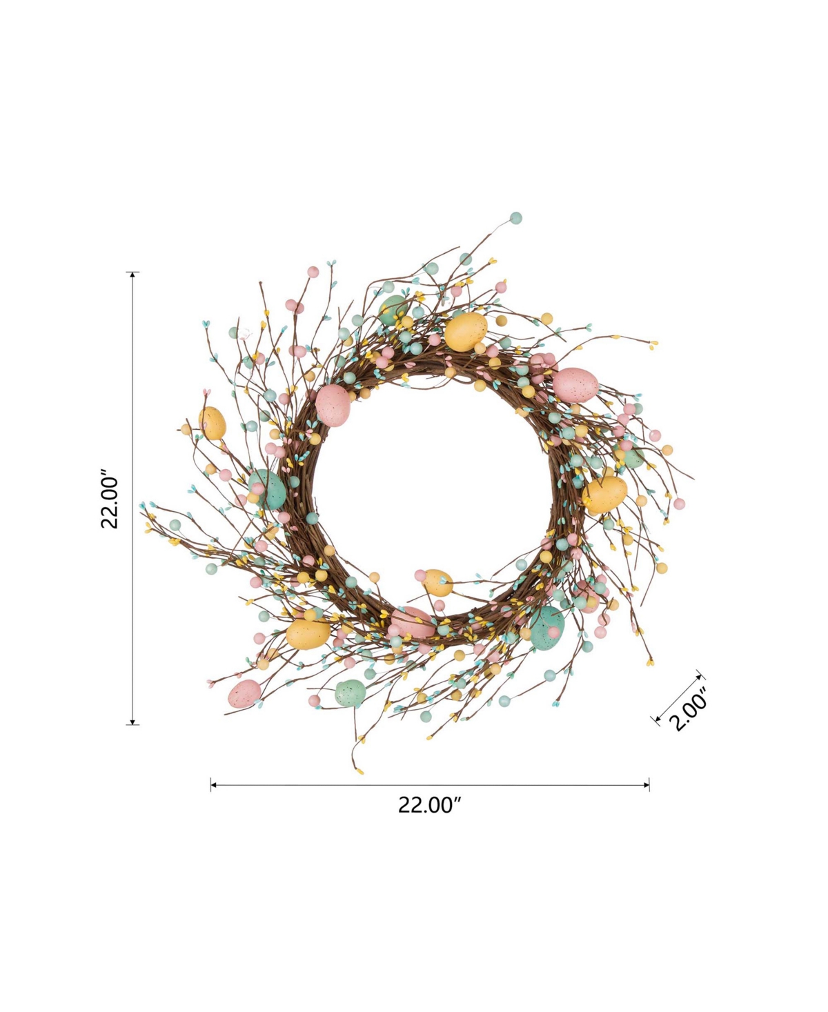 Glitzhome Easter Eggs Wreath