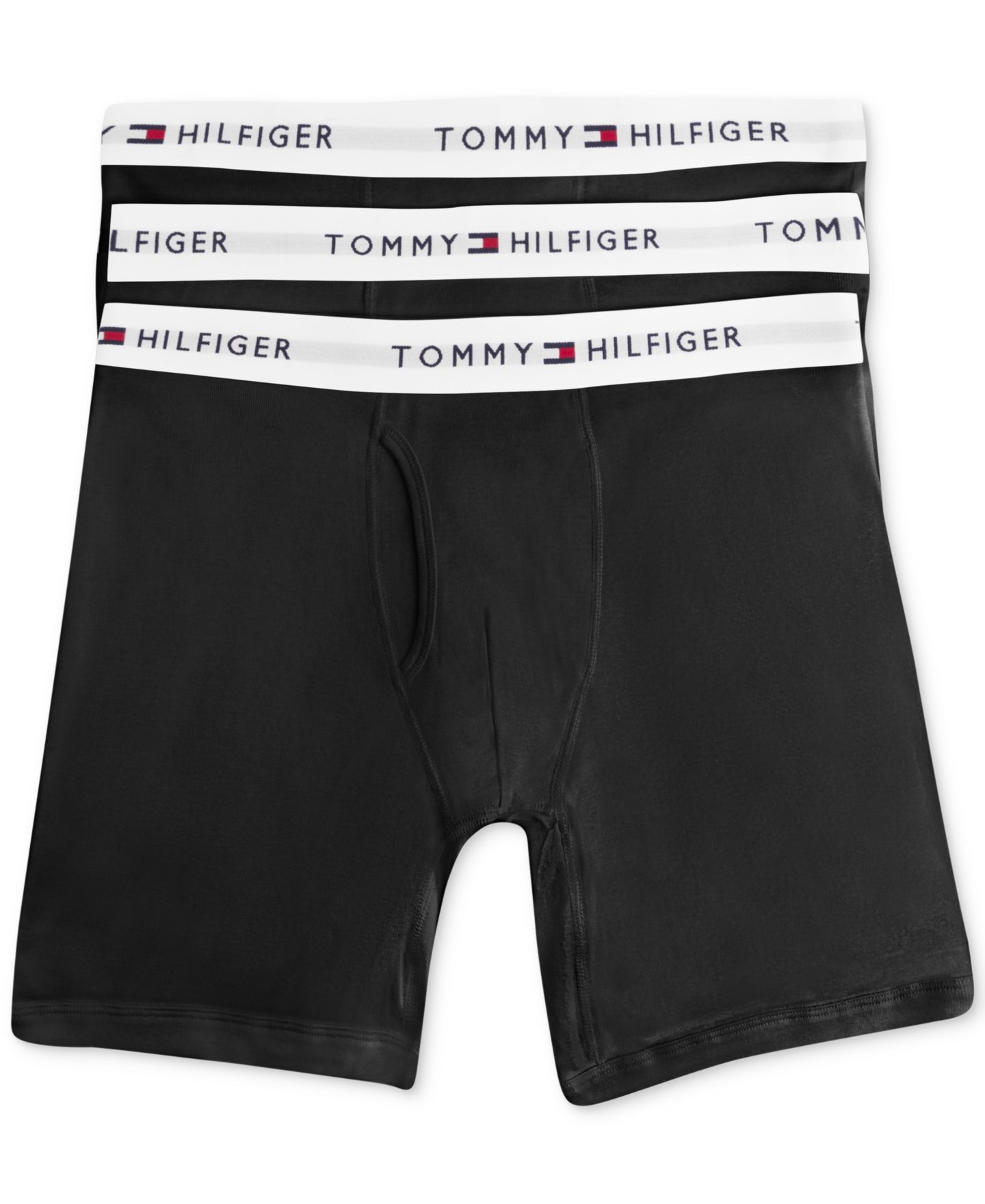 Трусы-боксеры Classic для мужчин, хлопок, 3 шт. — Tommy Hilfiger, цвет: Чёрный — фото 1