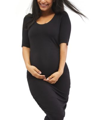 Side-Ruched Maternity Dress