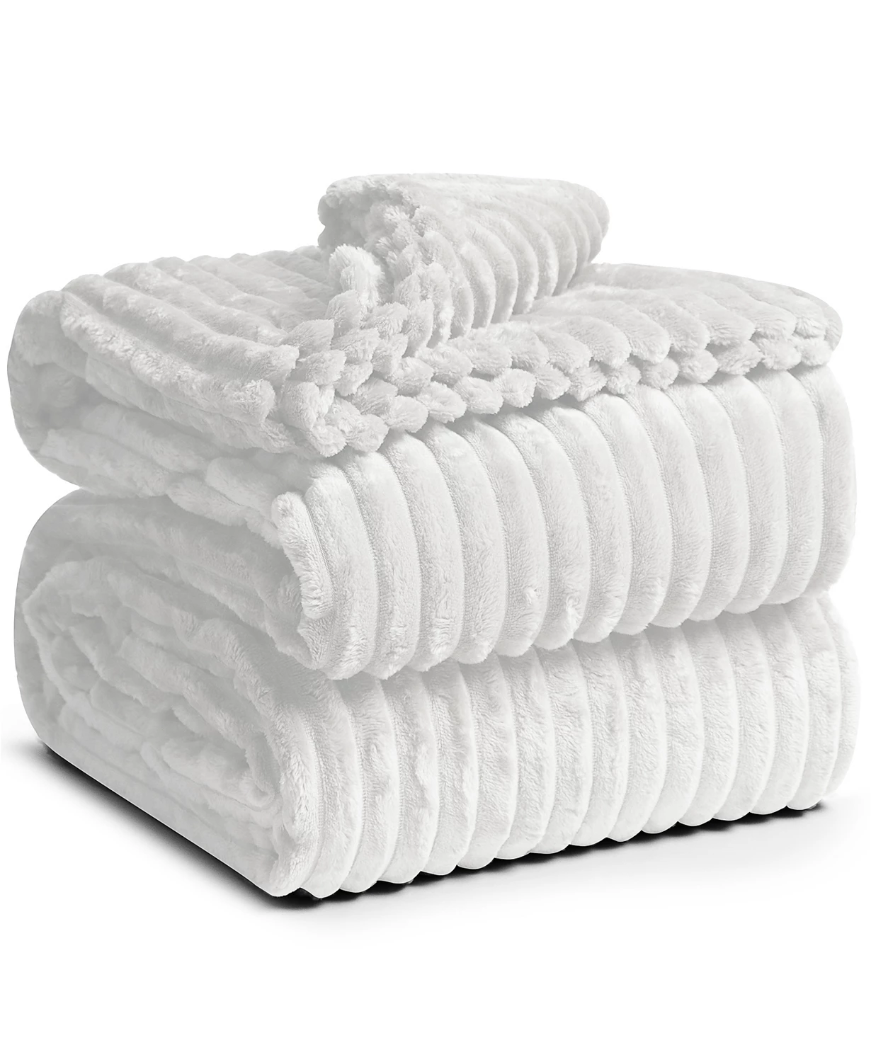 Nestl Bedding Cut Plush Lightweight Super Soft Fuzzy Luxury Bed Throw Blanket $14.99