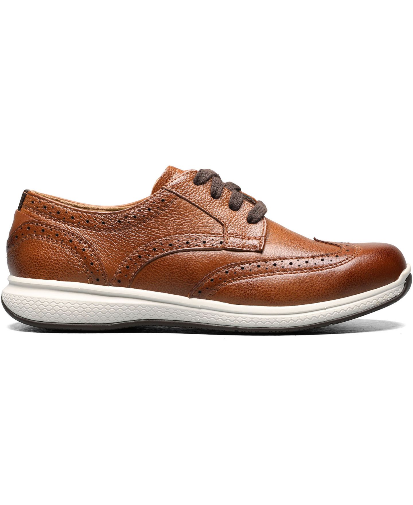 Обувь Florsheim Great Lakes Wingtip Jr. Oxford Shoes для мальчиков-малышей, цвет: Коньячный — фото 2