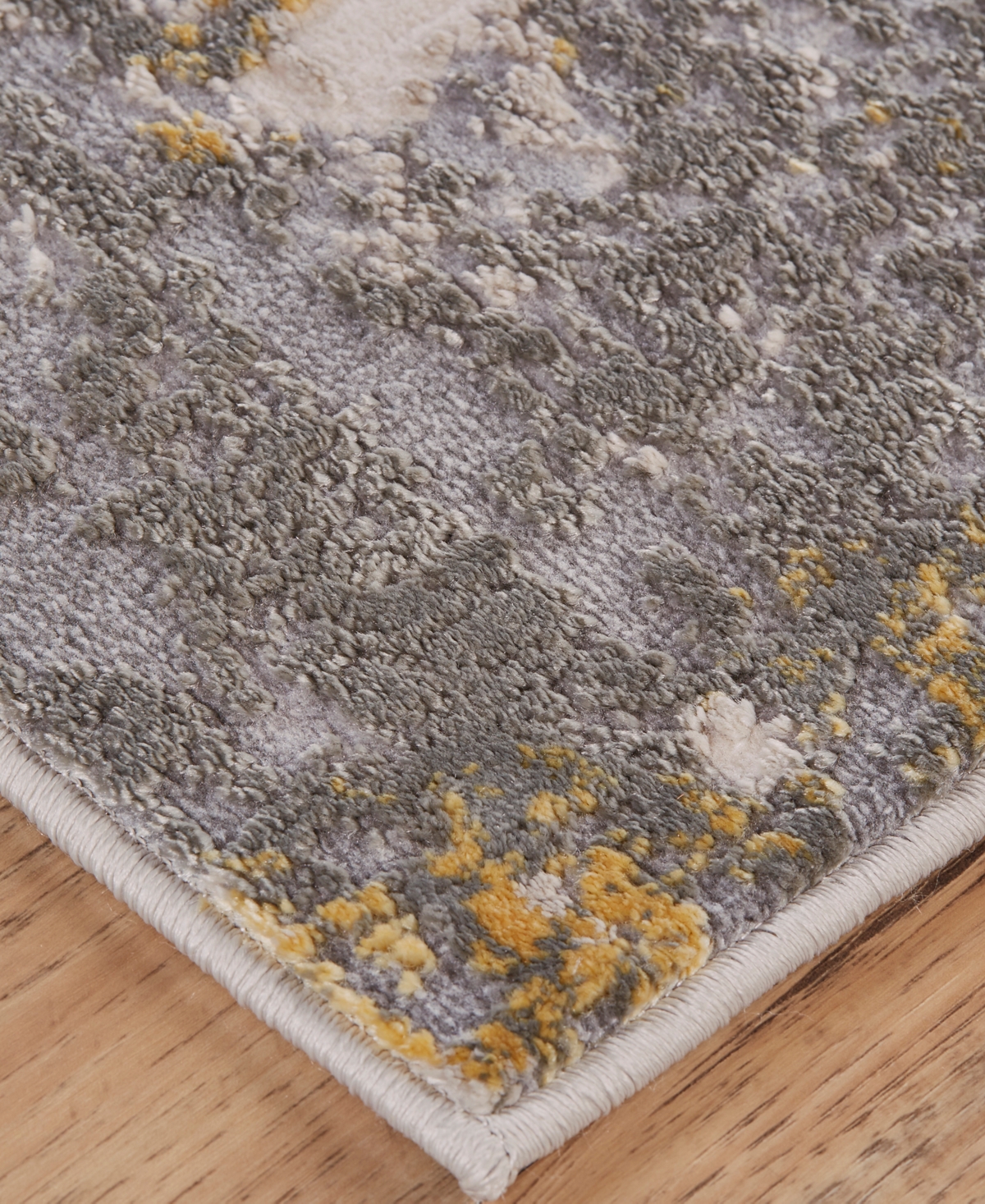 Simply Woven Waldor R3969 2'10" X 7'10" Runner Area Rug In Gray,gold-tone