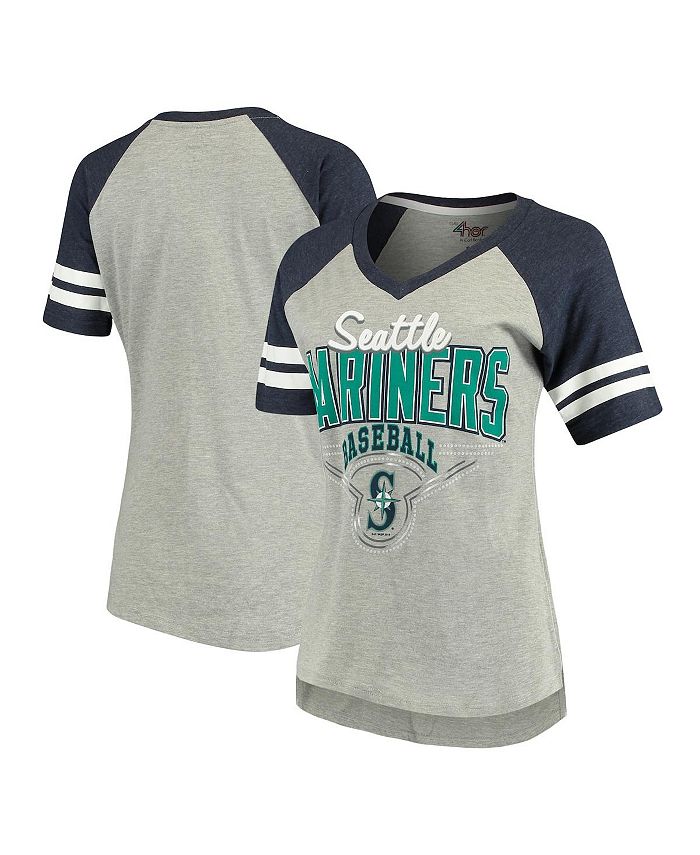 Women's G-III 4Her by Carl Banks White Seattle Mariners City Graphic Fitted T-Shirt