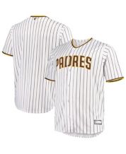 Men's White/Brown San Diego Padres Big & Tall Colorblock Full-Snap Jersey
