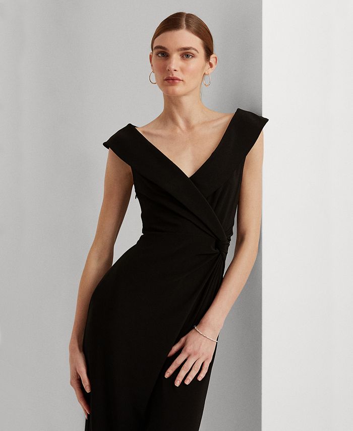 Lauren Ralph Lauren Jersey Off-the-Shoulder Gown & Reviews - Dresses - Women  - Macy's